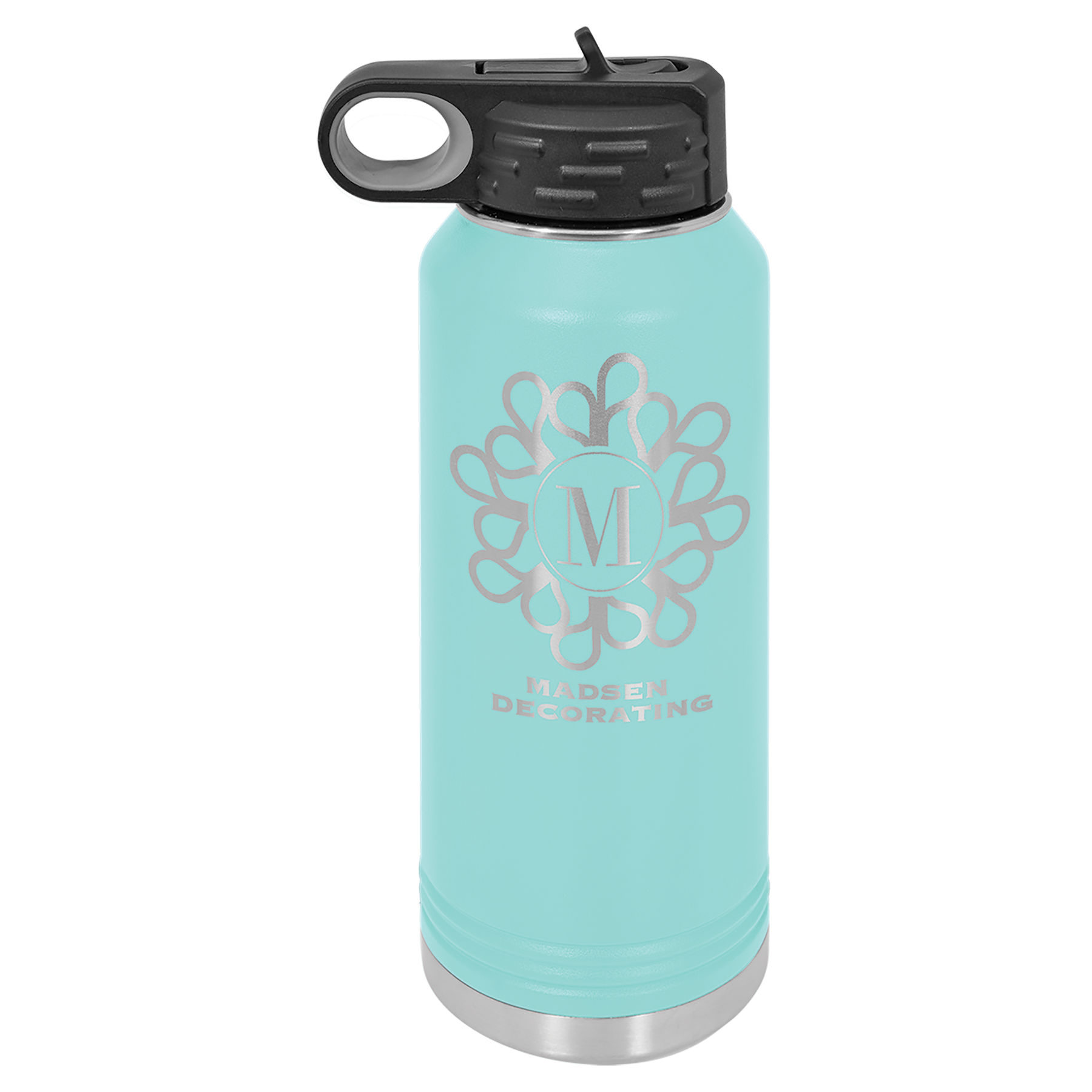 Custom Water Bottle - 12 oz Stainless Steel Insulated Water Bottle with Straw