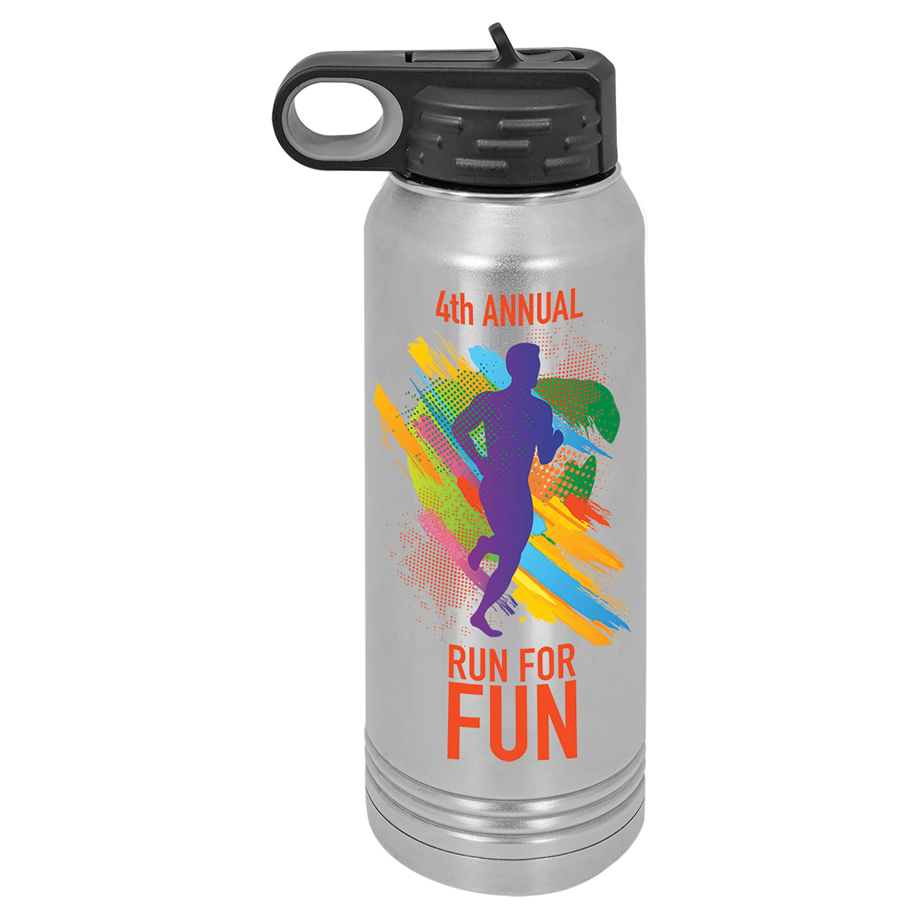 30 oz. Stainless Steel Full Color Imprintable Insulated Water Bottle