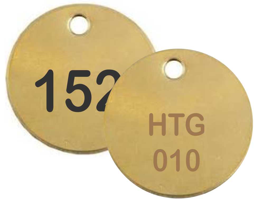 1-1/2 Round Brass tag