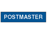 POSTMASTER sign