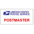 POSTMASTER sign