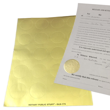 GLD-175 - Gold Seals, Sheet of 20
